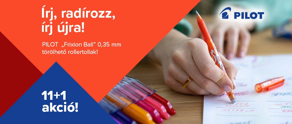 PILOT „Frixion Ball" 0,35mm tölthető tollak!