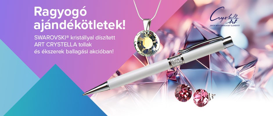 SWAROVSKI® kristállyal díszített ART CRYSTELLA tollak és ékszerek ballagási akcióban!