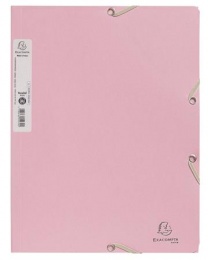 Gumis mappa, prespán, A4, 15 mm, EXACOMPTA, "AutentiK", rózsaszín