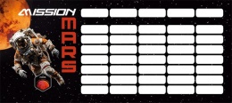 Órarend, tolltartóhoz, kétoldalas, LIZZYSULI, "Mars Mission"